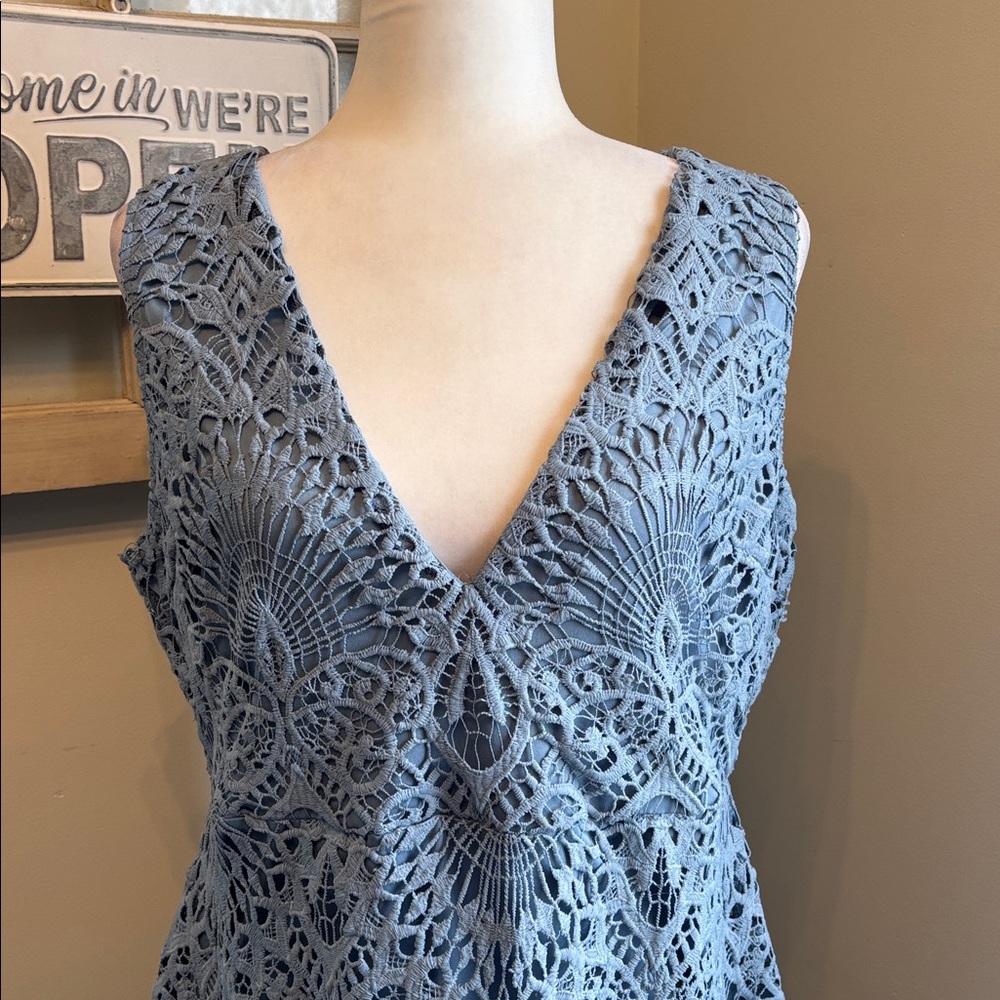 Lulus Truly Beloved Dusty Blue Lace Bodycon Dress NWT - Picture 11 of 16